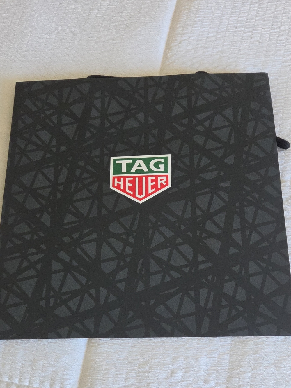 Tag Heuer Black Gift/Accessory Bag with Red & Green Logo